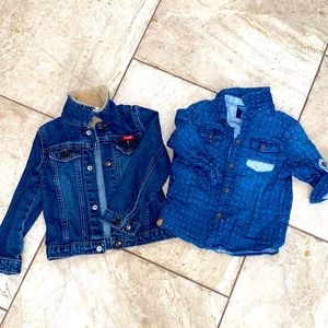 2T Jean jacket and long sleeve cowboy wear